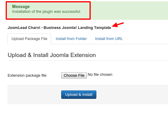 Installing Joomla Template