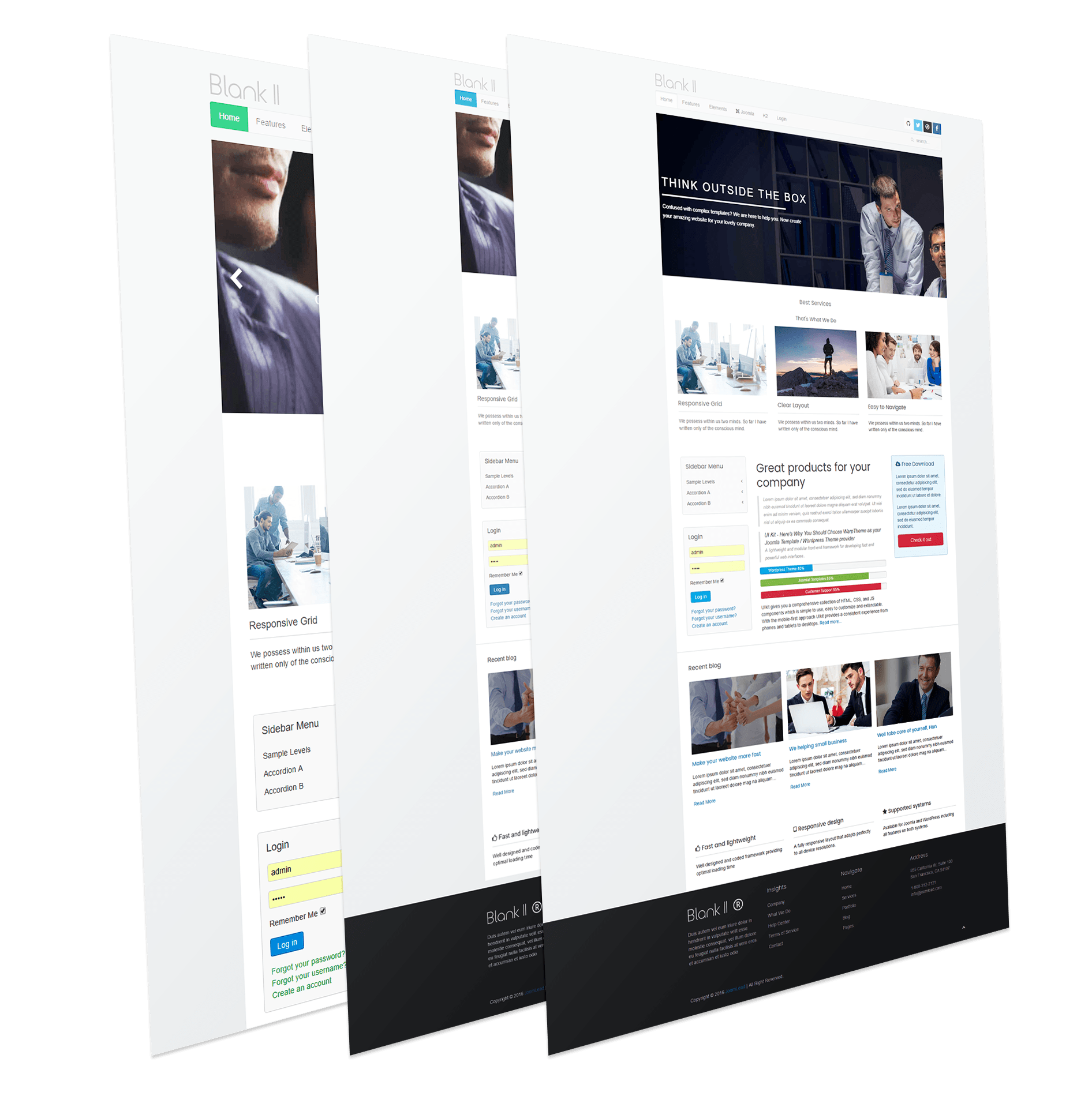 Responsive Joomla Template JL Blank II