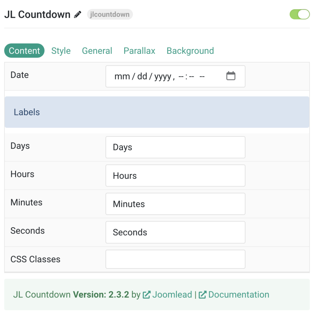 Countdown Particle Documentation - JoomLead