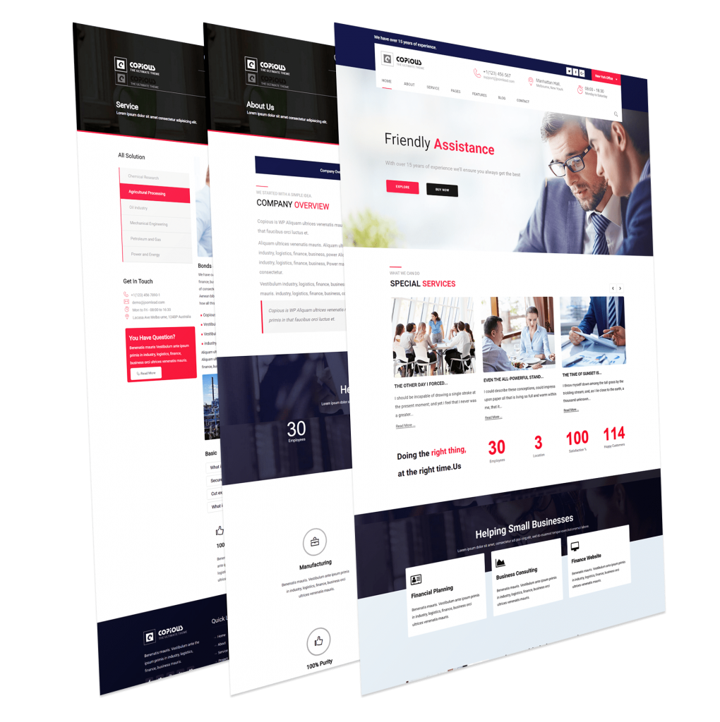 Copious - Joomla template that is help full for Corporate Business