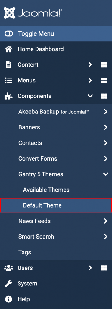 Default Gantry 5 Theme