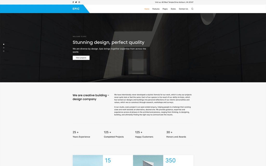 Responsive Joomla Template For Architecture Epic