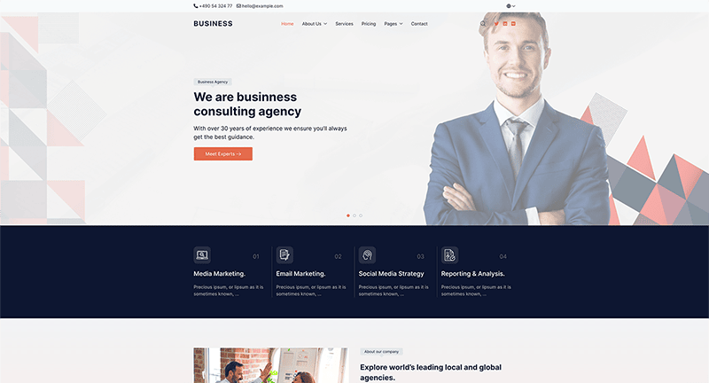 JoomLead Business - One Page Joomla Template