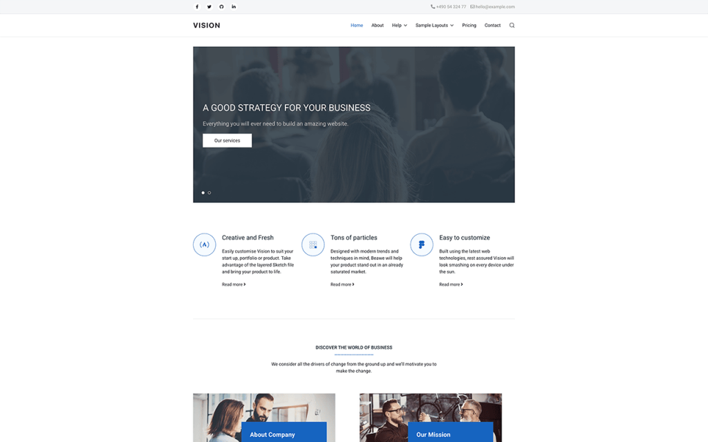 Free responsive business website template